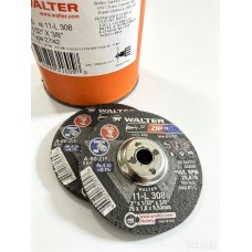 Walter Zip™depressed Reinforced Cut-Off Wheel, type 27, size 3x1/32x3/8, 25 per box, cost per wheel, 11-L-308