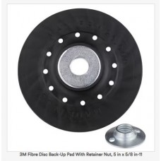3M™ Fibre Disc Back-Up Pad With Retainer Nut, PP5005MSSH, black, 5 in x 5/8-11 in (127 mm) 3M™ Fibre Disc Back-Up Pad With Retainer Nut, PP5005MSSH, black, 5 in x 5/8-11 in (127 mm)