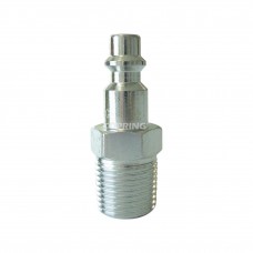 Zinc plated plug (1/4 IND) 3/8(M)NPT,  10 per bag ,  cost each