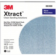 3M Xtract™ Net Disc 310W, 6 in x NH (152.4 mm x NH), 80+, 120+, 180+, 220+, 240+, 320+, Multi-Pack #88399, 20 Packs/Case, cost per pack