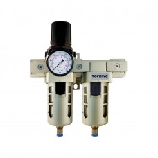 Airflo 400 filter/regulator+filter coalescing 1/2 semi-auto, cost per set, 51.405  PRODUCT CODE  • Port Size: 1/2 (F) NPT  PRODUCT CODE  • Maximum Airflow at 100 PSI: 84 SCFM  PRODUCT CODE  • Maximum Working Pressure: 150 PSI  PRODUCT CODE  • Pressure Ran