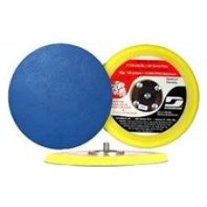 6 in Dia. Non-Vacuum Disc Pad,  Vinyl-Face 3/8 in (10 mm) Thickness Urethane,  Medium Density,  5/16 in-24 Male Thread 56107