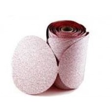 Premium Red PSA Disc Roll,  Grit P180,  size: 6 in x NH,  100 discs per roll,  cost per roll- (when remaining stocks are sold out,  the direct replacement is Norton A975 (technically the same performance as P. red)