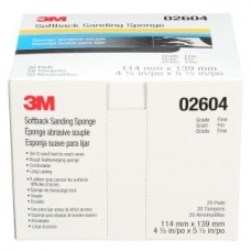 3M™ Softback Sanding Sponge,  02604,  4 1/2 in x 5 1/2 in (11.43 cm x 13.97 cm),  Fine-320/400