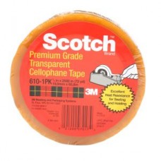 Scotch® Premium Cellophane Tape,  610,  clear,  3/4 in x 72 yd