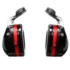 3M™ Peltor™ Optime 105 Cap-Mount Earmuffs,  H10P3E,  black/red,  10 per case,  cost per case
