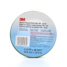 3M  General Purpose Vinyl Tape 764 Green, 2 in x 36 yd 5.0 mil, 24 per case Bulk, cost per roll