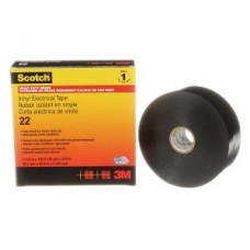 Scotch® Heavy Duty Vinyl Electrical Tape,  22,  black,  10 mil (3.2 mm),  1-1/2 in x 108 ft (38 mm x 33 m)