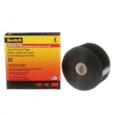 Scotch® Vinyl Electrical Tape,  22,  black,  10 mil (0.25 mm),  2 in x 36 yd (50.8 mm x 33 m)