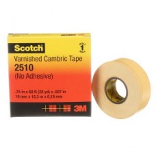 Scotch® Electrical Insulating Varnished Cambric Tape,  2510 yellow,  7 mil (0.18 mm),  3/4 in x 60 ft (19 mm x 18.3 m)