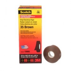 Scotch® Vinyl Colour Coding Electrical Tape,  35,  brown,  7 mil (0.18 mm),  3/4 in x 66 ft (19 mm x 20 m)