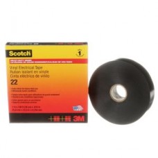 Scotch® Vinyl Electrical Tape,  22,  black,  10 mil (0.25 mm),  1 in x 36 yd (25 mm x 33 m)