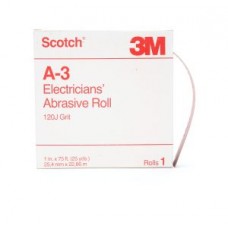 Scotch® A-3 Electrician's Abrasive Roll,  J-weight,  grade 120,  1 in x 25 yd