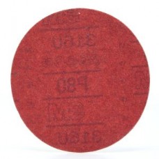 3M™ Hookit™ Red Abrasive Disc,  316U,  01261,  P80,  D-weight,  6 in (15.24 cm)