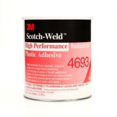 3M™ High Performance Industrial Plastic Adhesive 4693 Light Amber,  1 gal,  4 per case