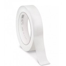 3M™ Vinyl Tape, 471, white, 1.0 in x 36.0 yd x 5.2 mil (2.5 cm x 32.9 m x 0.1 mm), 36 rolls per case