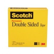 Scotch® Double Sided Tape,  665,  1 in x 36 yd (2.6 cm x 33 m),  boxed