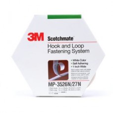 3M™ Fastener MP3526N/MP3527N Hook and Loop S001 White,  1 in x 4.9 yd 0.15 in Engaged Thickness,  5 per case