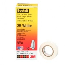 Scotch® Vinyl Colour Coding Electrical Tape,  35,  white,  7 mil (0.18 mm),  1/2 in x 20 ft (13 mm x 6.1 m)