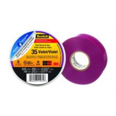 Scotch® Vinyl Colour Coding Electrical Tape,  35,  violet,  7 mil (0.18 mm),  3/4 in x 66 ft (19 mm x 20 m)