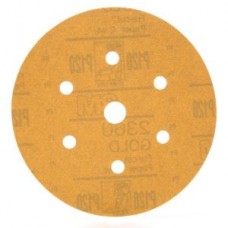 3M™ Hookit™ Dust Free Gold Disc,  236U,  01081,  P120,  C-weight,  6 in x 5/8 in (15.24 cm x 1.5 cm)