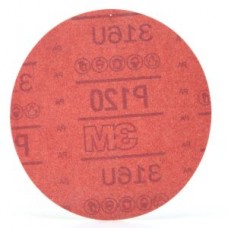 3M™ Hookit™ Red Abrasive Disc,  316U,  01224,  P120,  A-weight,  6 in (15.24 cm)