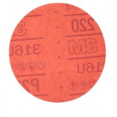 3M™ Hookit™ Red Abrasive Disc,  316U,  01297,  P220,  A-weight,  5 in (12.7 cm)