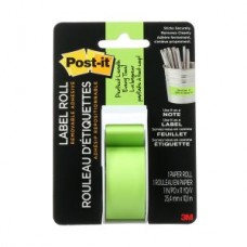 Post-it® Full Adhesive Roll,  green,  1 in x 400 in (2.54 cm x 10.2 m),  1 paper roll per pack