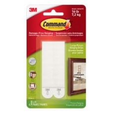 Command™ Large Picture Hanging Strips,  17206BLK-C,  black