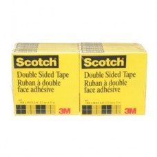 Scotch® Double Sided Tape, 665, 1/2 in x 36 yd (12.7 mm x 33 m), boxed 72 per case
