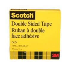 Scotch® Double Coated Tape,  665,  0.75 in x 36 yd (1.9 cm x 33 m),  boxed