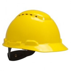 3M™ Hard Hat,  H-702V-UV,  4-point ratchet suspension,  UVicator sensor,  vented,  yellow