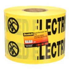Scotch® Buried Barricade Tape,  370,  yellow,  "Caution Buried Electric Line Below",  4 mil (0.1 mm),  6 in x 1000 ft (152 mm x 305 m)