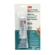 3M™ Marine Grade Silicone Sealant,  08017,  3 oz Tube,  White,  6 per case