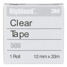 3M™ Highland™ Clear Tape,  500-12BXD,  boxed