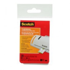 Scotch® Thermal Laminating Pouches,  TP5851-20-C,  6 cm x 9.5 cm (2.36 in x 3.74 in),  20 pouches per pack