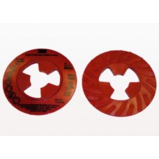 3M™ Disc Pad Face Plate,  81728,  ribbed,  extra-hard,  red,  9 in