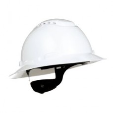 3M™ FULL BRIM HARD HAT,  4-POINT RATCHET SUSPENSION,  H-801V,  VENTED,  WHITE,  20 PER CASE,  COST PER HAT