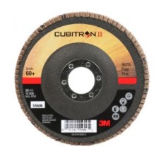 3M™ Cubitron™ II Flap Disc 967A,  T27 4-1/2 in x 7/8 in 60+ Y-weight,  10 per case,  cost per disc
