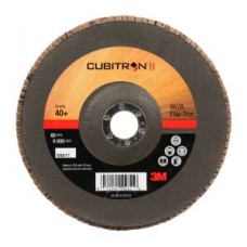 3M™ Cubitron™ II Flap Disc,  967A,  T27,  40+,  Y-weight,  7 in x 7/8 in