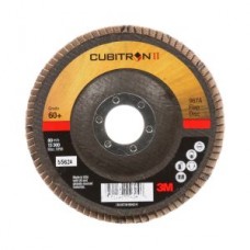 3M™ Cubitron™ II Flap Disc 967A,  T29 4-1/2 in x 7/8 in 60+ Y-weight,  10 per case,  cost per disc