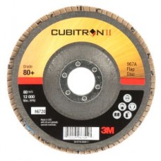 3M™ Cubitron™ II Flap Disc 967A,  T29 5 in x 7/8 in 80+ Y-weight,  10 per case,  cost per disc