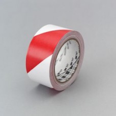3M(TM) Hazard Warning Tape 767 Red/White,  2 in x 36 yd 5.0 mil,  24 per case Bulk