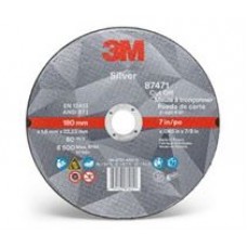 3M™ Silver Cut-Off Wheel,  87471,  T1,  7 in x 0.045 in x 7/8 in,  cost per wheel,  50 wheels per case