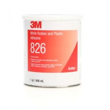 3M™ Nitrile Plastic Adhesive 826 Amber,  1 Quart,  12 per case