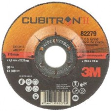 3M™ Cubitron™ II Cut and Grind  T27,  82279,  4 1/2 in x 1/8 in x 7/8 in,  10 per box,  20 per case