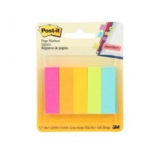 Post-it® Page Markers,  assorted colours,  1/2 in x 2 in (1.3 cm x 5 cm),  100 per pad,  5 per pack. Currently not available, please contact us for alternative replacement.