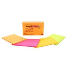Post-it® Super Sticky Notes,  Rio de Janeiro Collection,  6 in x 4 in (15 cm x 10 cm),  45 sheets per pad,  8 pads per pack. Currently not available, please contact us for alternative replacement.