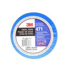 3M™ Vinyl Tape,  471,  blue,  2.0 in x 36.0 yd x 5.2 mil (5.1 cm x 32.9 m x 0.1 mm)