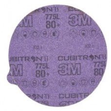 3M™ Cubitron™ II Stikit™ Film Disc 775L,  6 in x NH 80+ film 3 MIL Linered w/ Tab,  50 discs per inner,  250 per case